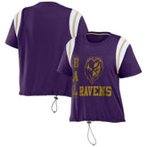 Baltimore Ravens WEAR by Erin Andrews Women's Cinched Colorblock T-Shirt Purple - NFL