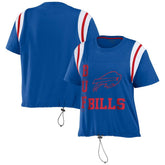 Buffalo Bills WEAR by Erin Andrews Women's Cinched Colorblock T-Shirt Royal - NFL