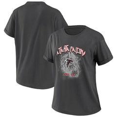 Atlanta Falcons WEAR by Erin Andrews Women's Boyfriend T-Shirt Charcoal - NFL