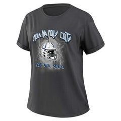 Indianapolis Colts WEAR by Erin Andrews Women's Boyfriend T-Shirt Charcoal - NFL
