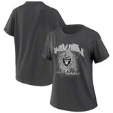 Las Vegas Raiders WEAR by Erin Andrews Women's Boyfriend T-Shirt Charcoal - NFL