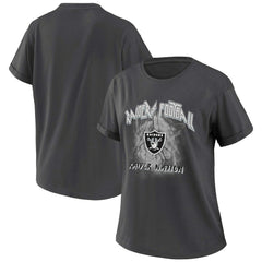 Las Vegas Raiders WEAR by Erin Andrews Women's Boyfriend T-Shirt Charcoal - NFL