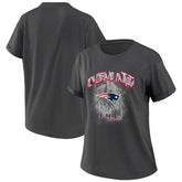 New England Patriots WEAR by Erin Andrews Women's Boyfriend T-Shirt Charcoal - NFL