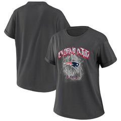 New England Patriots WEAR by Erin Andrews Women's Boyfriend T-Shirt Charcoal - NFL