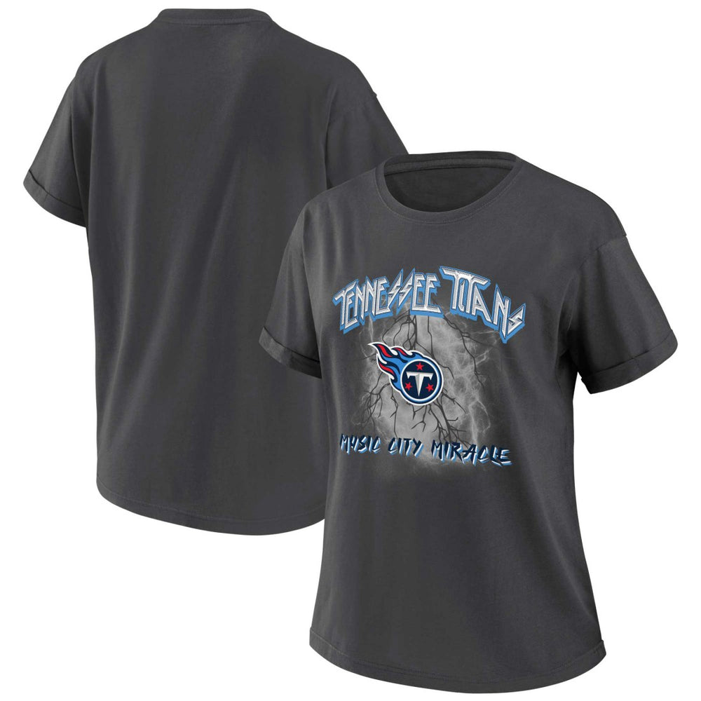 Tennessee Titans WEAR by Erin Andrews Women's Boyfriend T-Shirt Charcoal - NFL