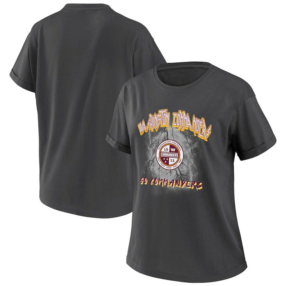 Washington Commanders WEAR by Erin Andrews Women's Boyfriend T-Shirt Charcoal - NFL