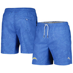 Los Angeles Chargers Naples Layered Leaves Swim Shorts Powder Blue - Tommy Bahama