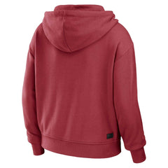 Arizona Cardinals WEAR by Erin Andrews Women's Color Block Light Weight Modest Crop Full-Zip Hoodie Cardinal/White - NFL