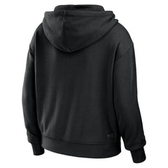 New Orleans Saints WEAR by Erin Andrews Women's Color Block Light Weight Modest Crop Full-Zip Hoodie Black/White - NFL