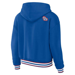 Buffalo Bills WEAR by Erin Andrews Women's Plus Size Lace-Up Pullover Hoodie Royal - NFL