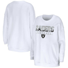 Las Vegas Raiders WEAR by Erin Andrews Women's Domestic Pullover Sweatshirt White - NFL