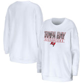 Tampa Bay Buccaneers WEAR by Erin Andrews Women's Domestic Pullover Sweatshirt White - NFL