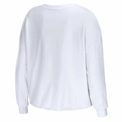 Arizona Cardinals WEAR by Erin Andrews Women's Domestic Cropped Long Sleeve T-Shirt White - NFL