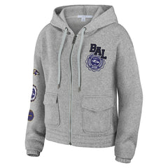 Baltimore Ravens WEAR by Erin Andrews Women's Full-Zip Hoodie Heather Gray - NFL