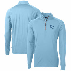 Kansas City Royals Cutter & Buck Adapt Eco Knit Stretch Recycled Quarter-Zip Pullover Top Lifestyle