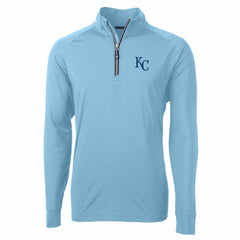 Kansas City Royals Cutter & Buck Adapt Eco Knit Stretch Recycled Quarter-Zip Pullover Top Lifestyle