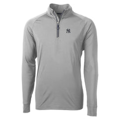 New York Yankees Cutter & Buck Adapt Eco Knit Stretch Recycled Quarter-Zip Pullover Top for sale