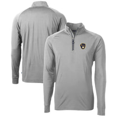 Milwaukee Brewers Cutter & Buck Adapt Eco Knit Stretch Recycled Quarter-Zip Pullover Top Clearance