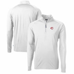 Cincinnati Reds Cutter & Buck Adapt Eco Knit Stretch Recycled Quarter-Zip Pullover Top for sale