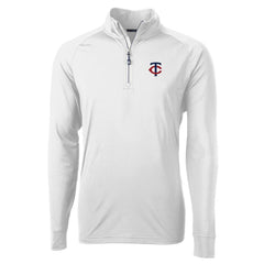 Minnesota Twins Cutter & Buck Adapt Eco Knit Stretch Recycled Quarter-Zip Pullover Top Lifestyle