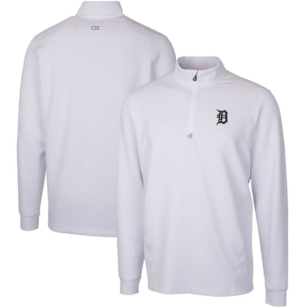 Detroit Tigers Cutter & Buck Traverse Stretch Quarter-Zip Pullover Top Clearance
