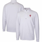 Philadelphia Phillies Cutter & Buck Traverse Stretch Quarter-Zip Pullover Top Lifestyle