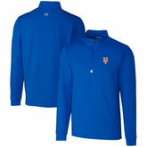 New York Mets Cutter & Buck Traverse Stretch Quarter-Zip Pullover Top Lifestyle