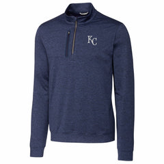 Kansas City Royals Cutter & Buck Stealth Heathered Quarter-Zip Pullover Top Lifestyle