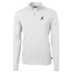 Atlanta Braves Cutter & Buck Virtue Eco Pique Recycled Quarter-Zip Pullover Top Online