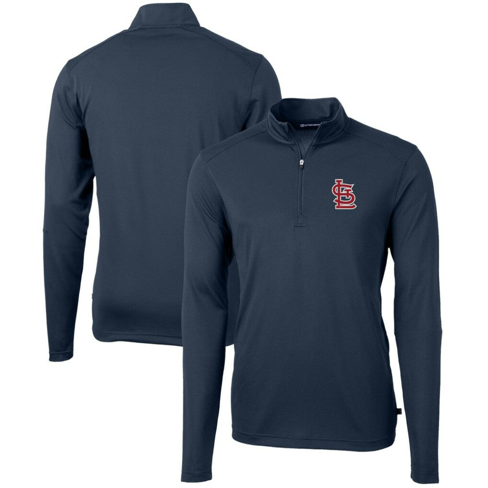 St. Louis Cardinals Cutter & Buck Virtue Eco Pique Recycled Quarter-Zip Pullover Top Online