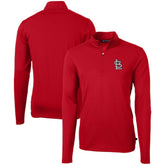 St. Louis Cardinals Cutter & Buck Virtue Eco Pique Recycled Quarter-Zip Pullover Top for sale