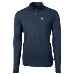 New York Yankees Cutter & Buck Virtue Eco Pique Recycled Quarter-Zip Pullover Top Near Me