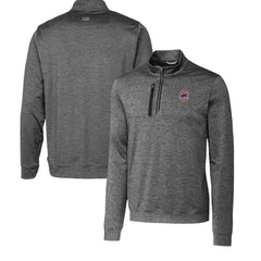 Chicago Cubs Cutter & Buck Stealth Heathered Quarter-Zip Pullover Top for sale