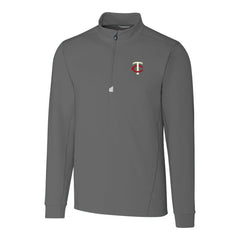 Minnesota Twins Cutter & Buck Big & Tall Traverse Stretch Quarter-Zip Pullover Top Near Me
