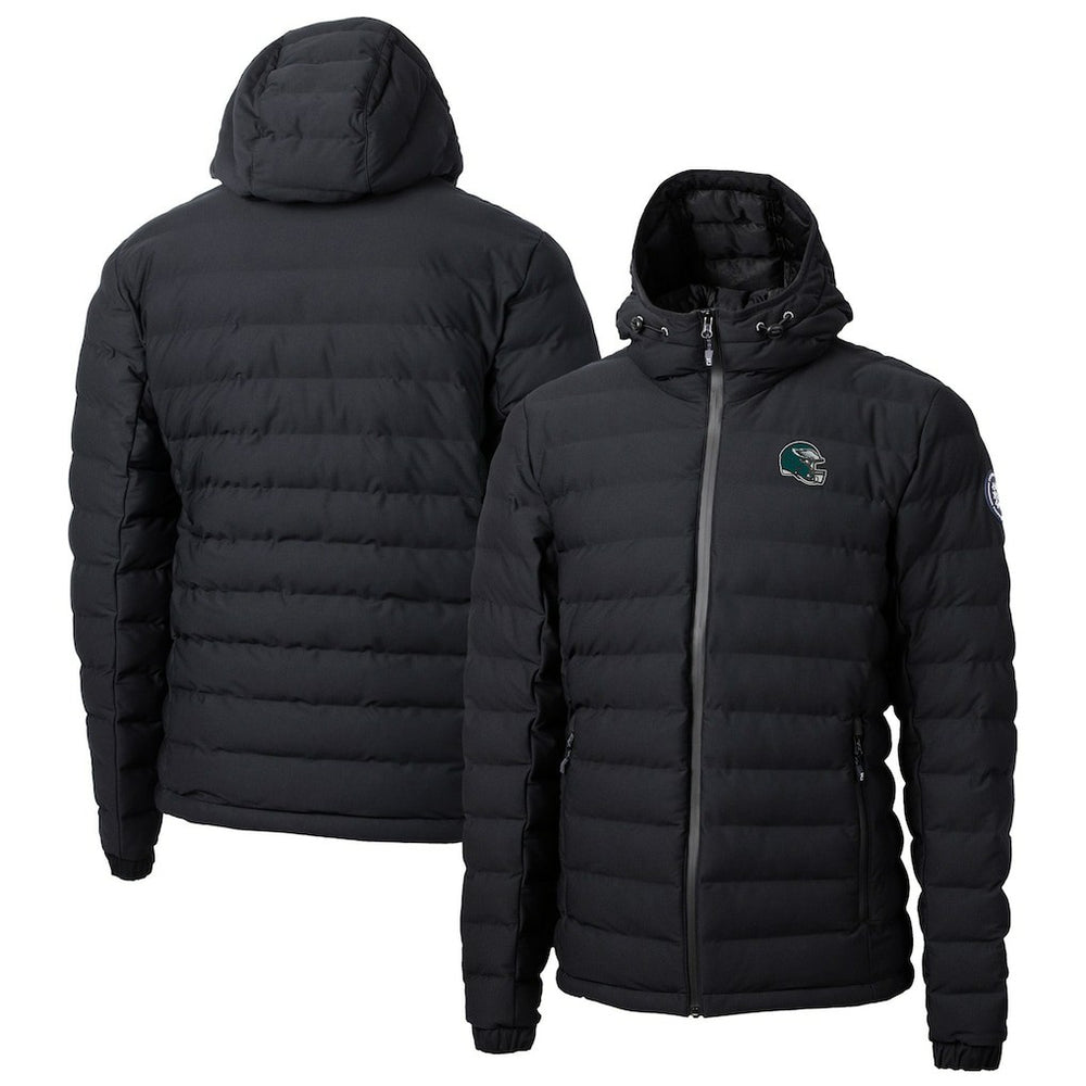 Philadelphia Eagles Cutter & Buck Helmet Mission Ridge Repreve Eco Insulated Puffer Full-Zip Jacket Black - NFL