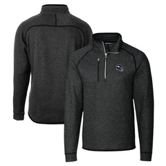 Minnesota Vikings Cutter & Buck Helmet Mainsail Sweater-Knit Half-Zip Pullover Jacket Charcoal - NFL