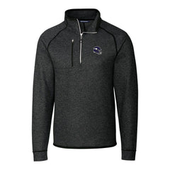 Minnesota Vikings Cutter & Buck Helmet Mainsail Sweater-Knit Half-Zip Pullover Jacket Charcoal - NFL