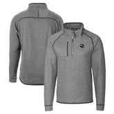 Minnesota Vikings Cutter & Buck Helmet Mainsail Sweater-Knit Half-Zip Pullover Jacket Silver - NFL
