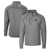 Pittsburgh Steelers Cutter & Buck Helmet Mainsail Sweater-Knit Half-Zip Pullover Jacket Silver - NFL