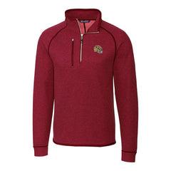 San Francisco 49ers Cutter & Buck Helmet Mainsail Sweater-Knit Half-Zip Pullover Jacket Red - NFL