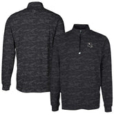 Pittsburgh Steelers Cutter & Buck Helmet Traverse Camo Print Stretch Quarter-Zip Pullover Top Black - NFL