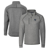 New York Giants Cutter & Buck Helmet Mainsail Sweater-Knit Half-Zip Pullover Jacket Silver - NFL