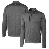 Detroit Lions Cutter & Buck Helmet Stealth Heathered Quarter-Zip Pullover Top Gray - NFL