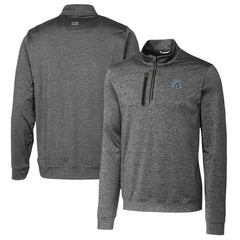 Detroit Lions Cutter & Buck Helmet Stealth Heathered Quarter-Zip Pullover Top Gray - NFL