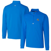 Detroit Lions Cutter & Buck Helmet Traverse Stretch Quarter-Zip Pullover Top Blue - NFL
