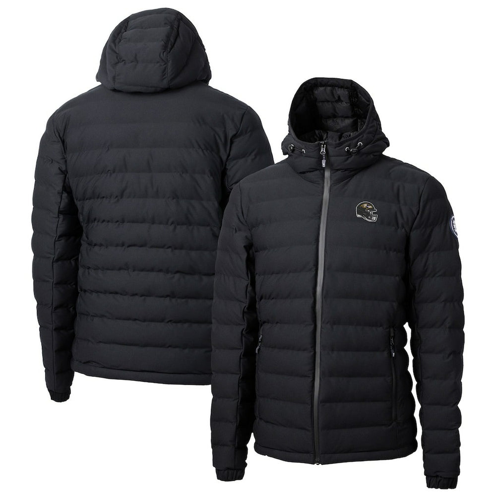 Baltimore Ravens Cutter & Buck Helmet Mission Ridge Repreve Eco Insulated Puffer Full-Zip Jacket Black - NFL