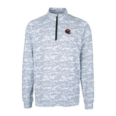 Washington Commanders Cutter & Buck Helmet Traverse Camo Print Stretch Quarter-Zip Pullover Top Charcoal - NFL