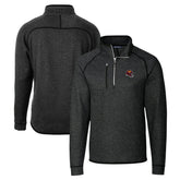 Washington Commanders Cutter & Buck Helmet Mainsail Sweater-Knit Half-Zip Pullover Jacket Charcoal - NFL