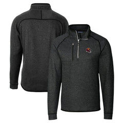 Washington Commanders Cutter & Buck Helmet Mainsail Sweater-Knit Half-Zip Pullover Jacket Charcoal - NFL