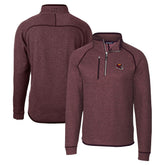 Washington Commanders Cutter & Buck Helmet Mainsail Sweater-Knit Half-Zip Pullover Jacket Burgundy - NFL